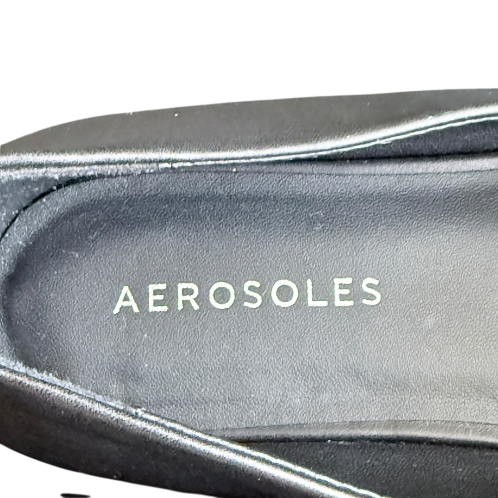 Aerosoles Diletta Black Lace Up Pointed Toe Flats Shoes Womens Size 7.5 M NEW - Picture 3 of 12